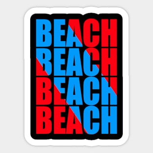 Beach beach beach beach Sticker